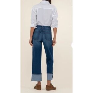 KUT from the Kloth Jeans‎ Women's Size 2 Wide Leg Cuff Cropped Denim